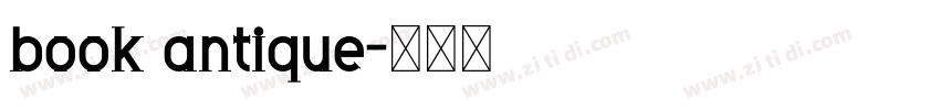 book antique字体转换